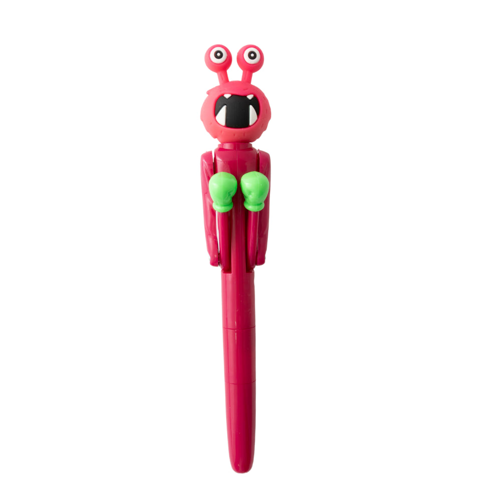 Kids Novelty Pen - BOXING MONSTER PINK